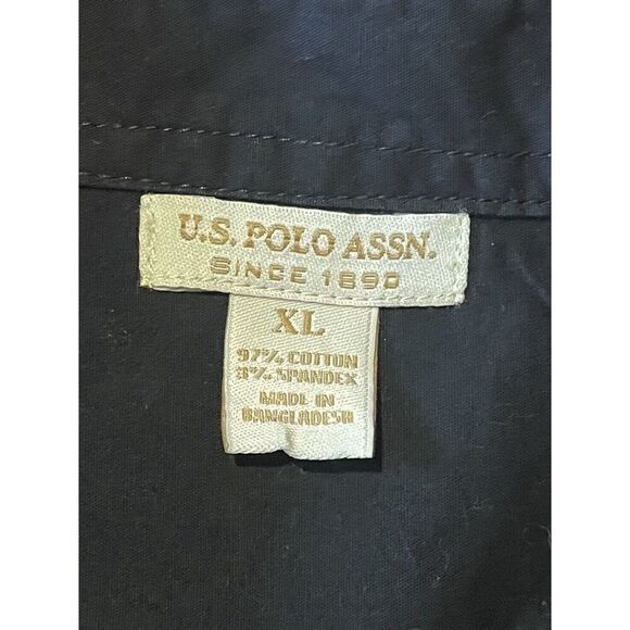U.S. Polo Assn. Women's XL Cotton Pullover Shirt Long Sleeve Stretch Black - Picture 7 of 8